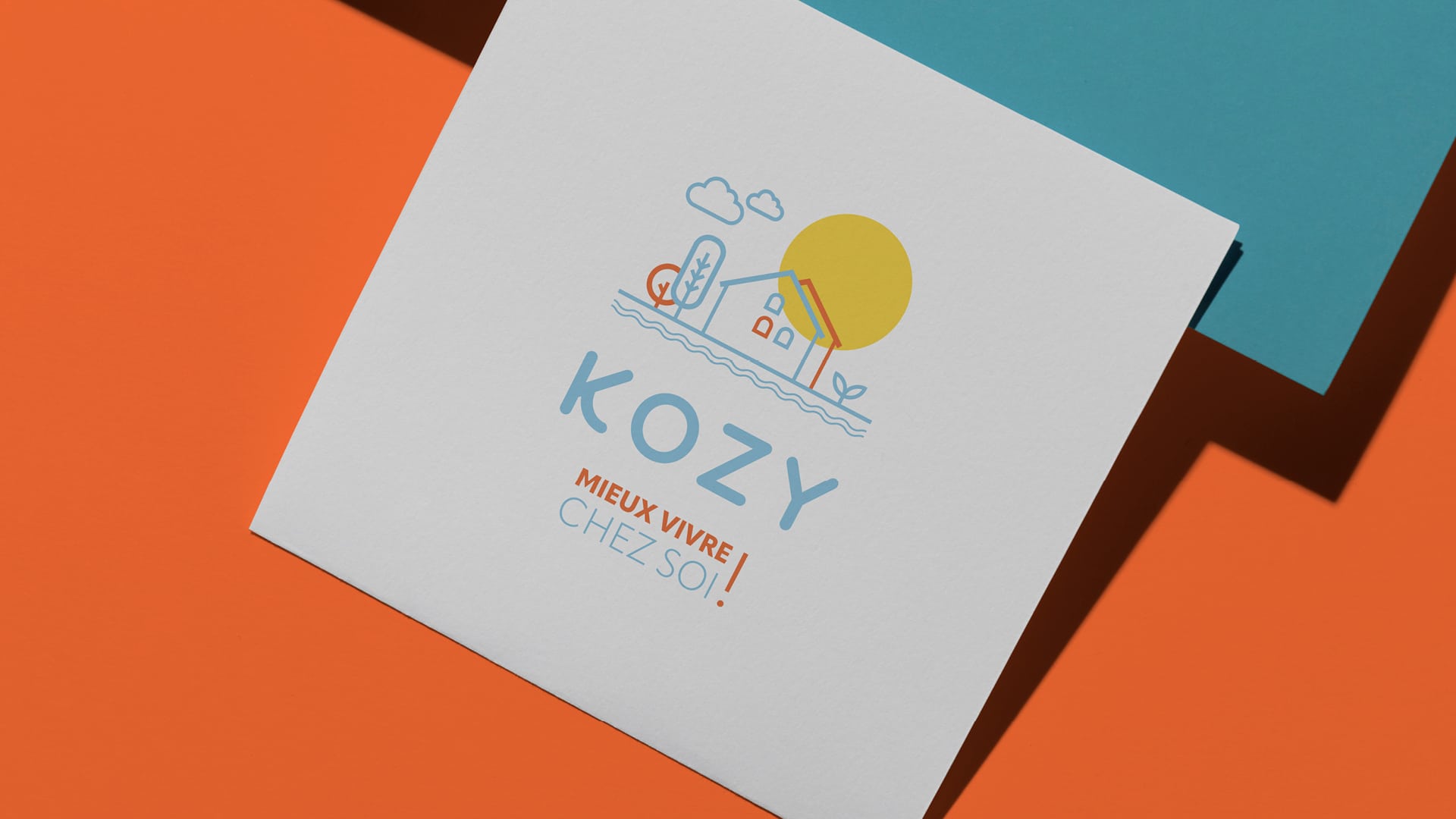 Découvrez l'identité visuelle de Kozy par notre agence de graphisme à Toulouse NRV. : analyse de marché approfondie, création d'un logo distinctif, développement d'une charte graphique moderne, et conception de supports de communication variés pour renforcer la présence de Kozy dans le secteur des services à domicile.